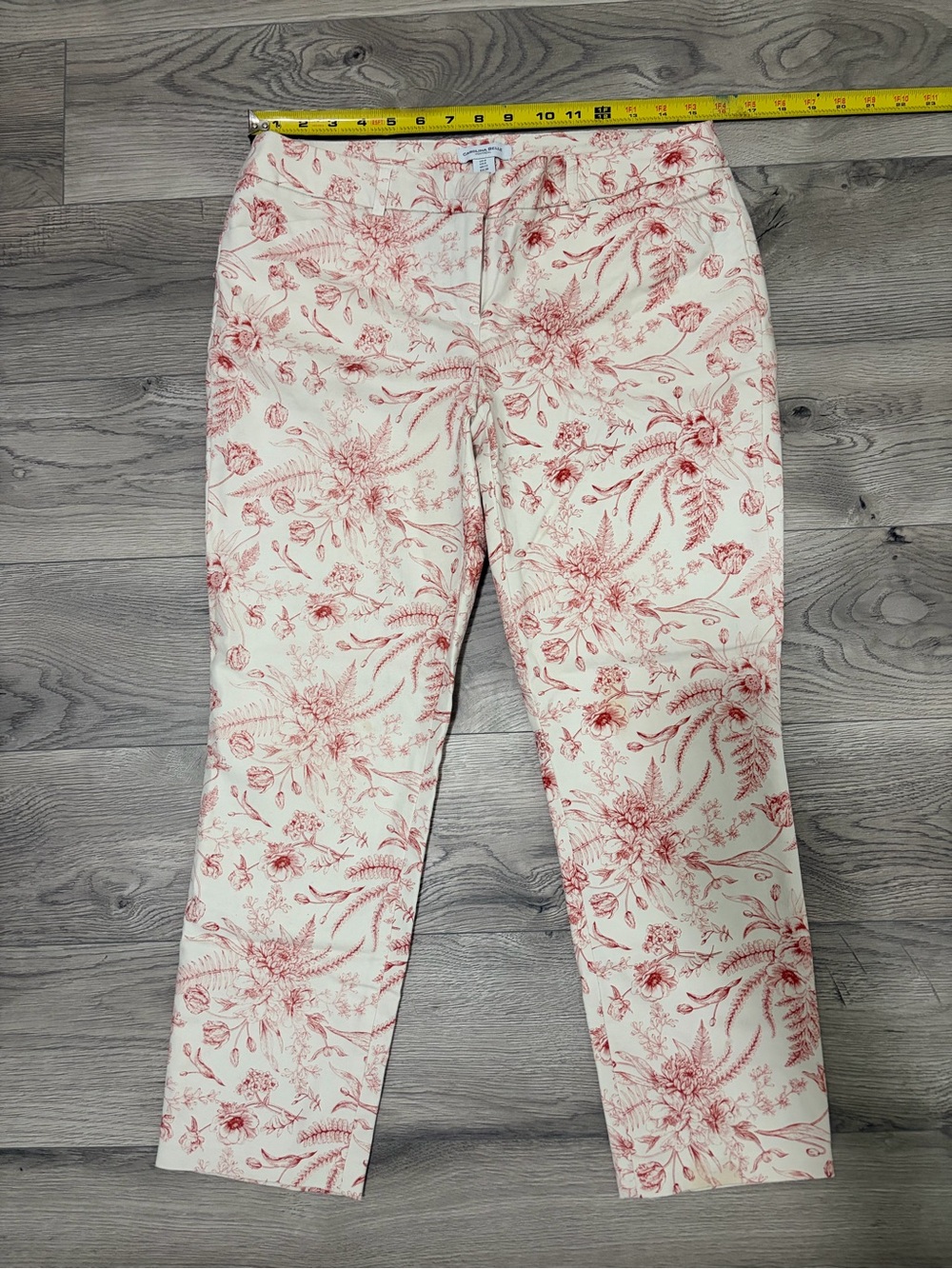 Women’s Cream Floral Print Crop Pants